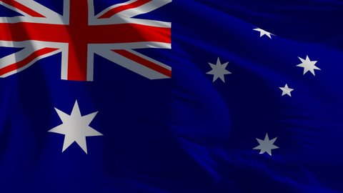 Flag of Australia: seamless loop animation (full screen)