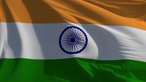 Flag of India: seamless loop animation (full screen)