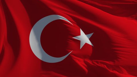 Flag of Turkey: seamless loop animation (full screen)