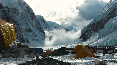 The Himalayan mountains, Nepal, en route to the summit of Mount Everest. 