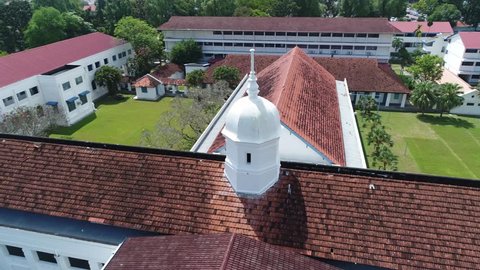 Aerial view of Penang Free School, George Town, Penang, Malaysia