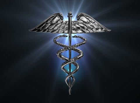 PAL - The Caduceus medical symbol rotates on a blue lens flare (Loop).

Formats available: HD-NTSC-PAL