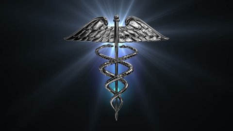 HD - The Caduceus medical symbol rotates on a blue lens flare (Loop).

Formats available: HD-NTSC-PAL