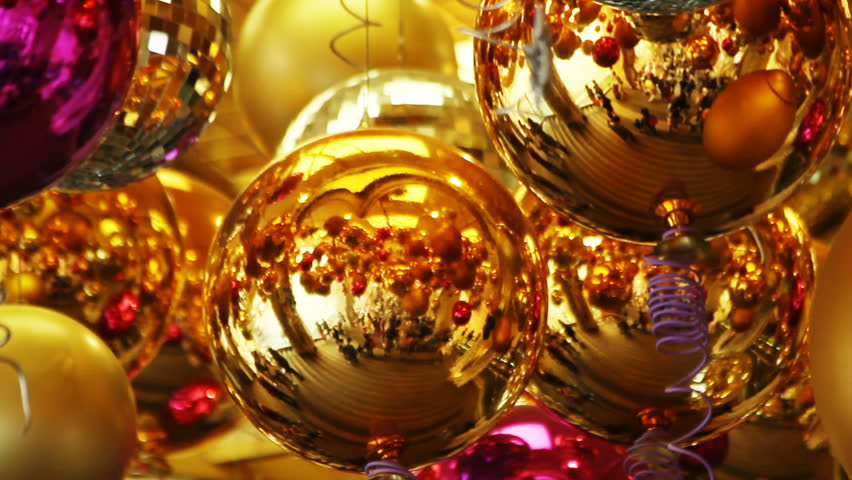 Christmas Decorations Mirror - Reflection Stock Footage Video (100% ...