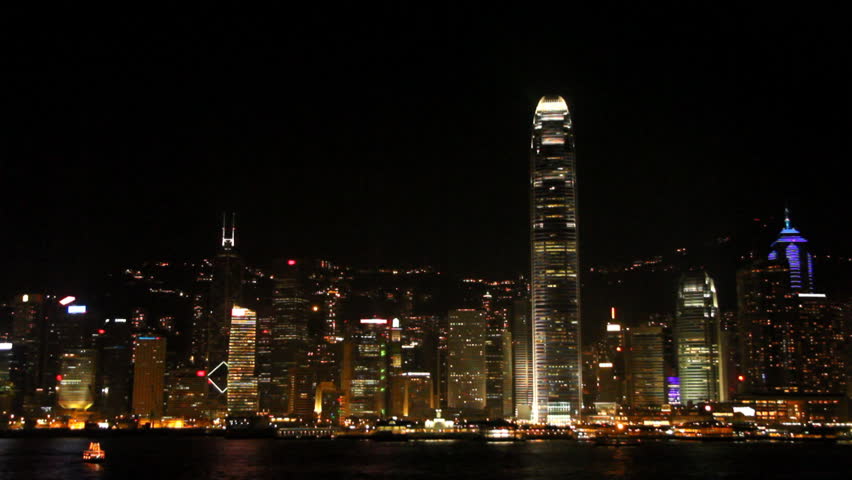 Symphony of Lights on Victoria Harbour in Hong Kong