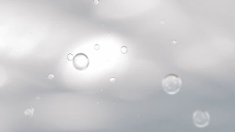 Water Bubbles on shiny background
