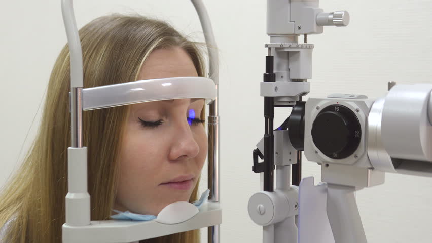 Verification of The Women Eyes with a Slit Lamp on Modern Equipment | Shutterstock HD Video #26450795