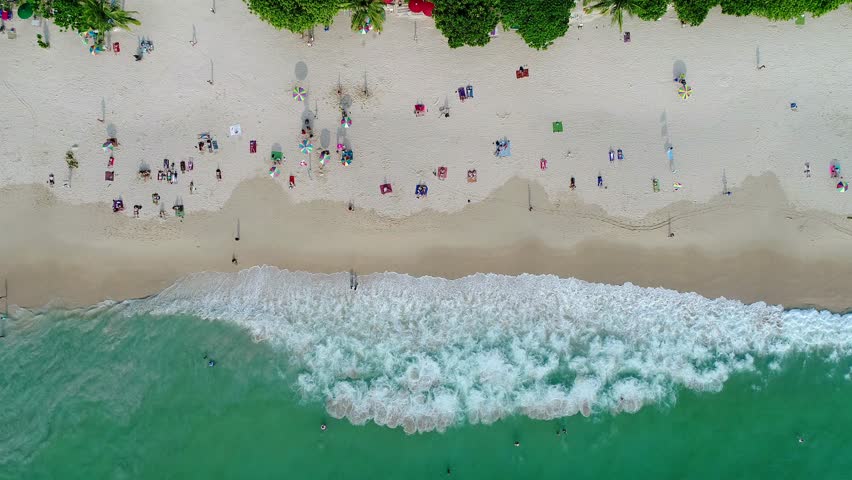 Top view Patong beach in Phuket province, southern of Thailand. Patong beach is a very famous tourist destination in Phuket. Aerial view from flying drone | Shutterstock HD Video #26452154