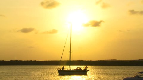 Sailboat near Jacare's beach in Joao Pessoa, Brazil