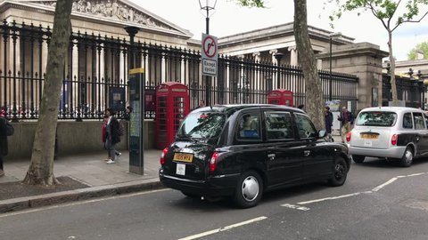 May 3, 2017 London, England British Museum with Traffic