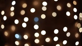 Golden Abstract Background/Colorful Circles Video Background. Defocused lights
