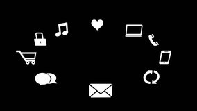 4k,virtual internet concept,on-line services icons- discussion,social media,e-mail,e-shop,cloud computing,music,smartphone,chart,lock. cg_03865_4k - Powered by Shutterstock - Get 15% off with code: PIKWIZARD15