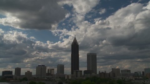 Atlanta Skyline Time Lapse clouds