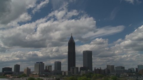 Atlanta Skyline time lapse clouds