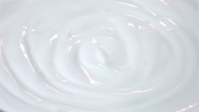 
High quality video of swirling yogurt in 4K