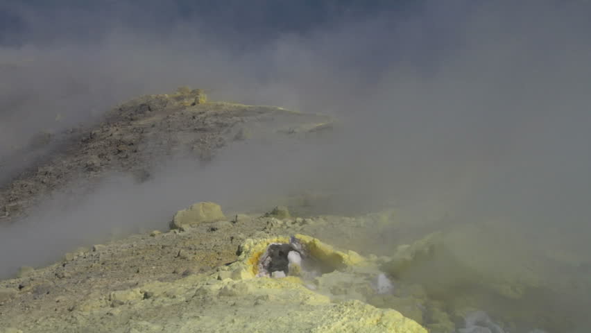 Sulfurous fumaroles, Vulcano, Italy
