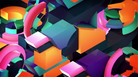 Concentric Rotating VJ Loop. A retro & vintage set of triangles and lines that dances endlessly for 6 seconds. Early 90´s style. High quality 3D render. Warm Colors. Ideal for walls and backgrounds.