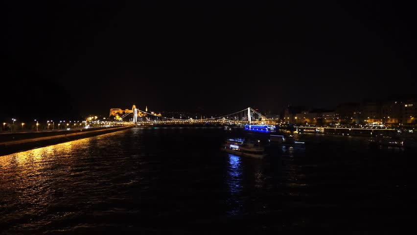 Danube River By night in Budapest | Shutterstock HD Video #26553341