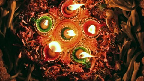 Deepabali , Deepavali or Deepawali- the festival of lights, is widely celebrated in India and now all over the world.Rangoli Diyas- colourful and decorated candles are lit in night on this occassion.