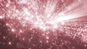 Background Red with Rays. Space with the Scarlet particles and waves. Loop Background Animation.