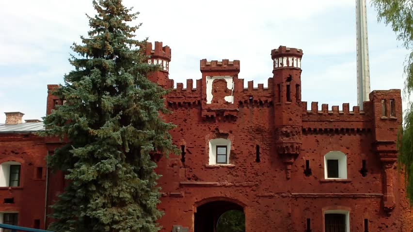 The Kholmsky gate at the Brest Fortress in Brest, Belarus. Here began the