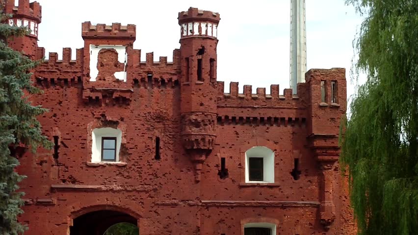 The Kholmsky gate at the Brest Fortress in Brest, Belarus. Here began the