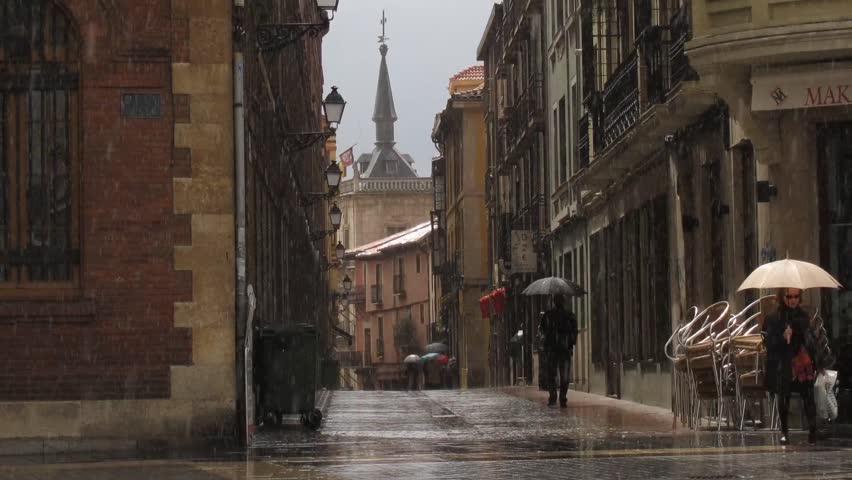LEON, SPAIN - CIRCA MAY 2012: Time lapse of people walking circa May 2012 in the