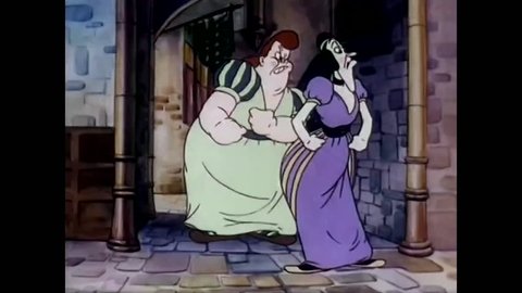 1940s: Cinderella's evil stepsisters enlist the help of a witch in conspiring against her, but a little gnome rushes off to warn Cinderella of the danger