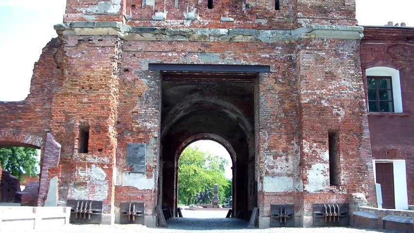 Terespol gate at the Brest Fortress in Brest, Belarus. Here began the invasion