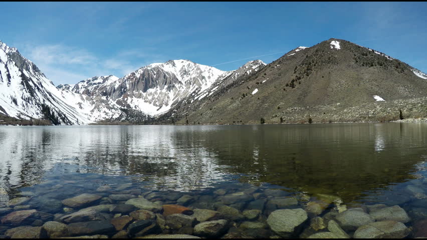 Timelapse rotation around Convict Lake in Sierra Nevada Mountains of California