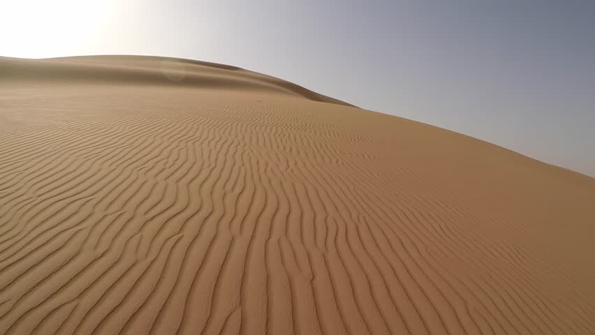 dunes of Liwa desert at sunrise Royalty-Free Stock Footage #26609972