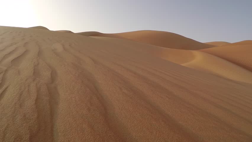 dunes of Liwa desert at sunrise Royalty-Free Stock Footage #26609978