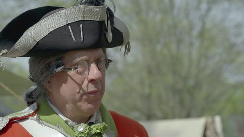 A view of a Revolutionary War era British commander