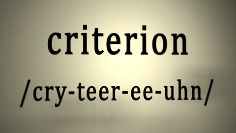 Definition: Criterion
