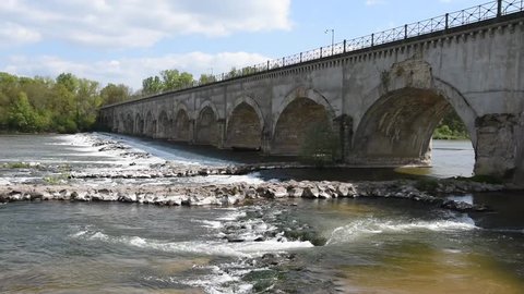 Old water bridge in France