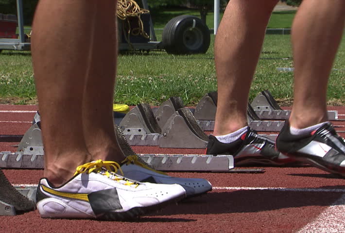 Close-up of runners