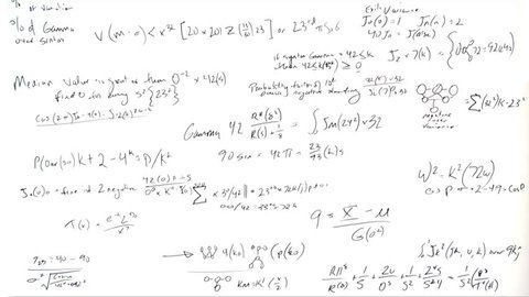Mathematical formulas being written