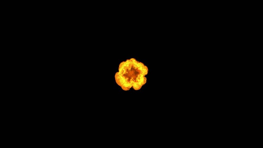Ring of fire exploding toward the camera in 1080p with alpha