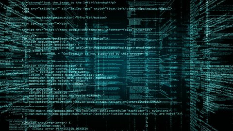 Camera Moves Through Parts Source Code Stock Footage Video (100% ...