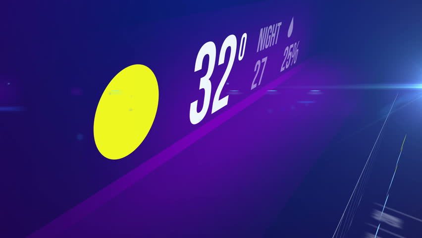 Abstract Infographics of Weather Forecast Stock Footage Video (100%