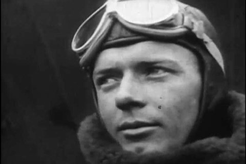 1920s: Pilot Charles Lindbergh prepares to fly the Spirit of St. Louis aircraft on a transatlantic flight, in 1927.