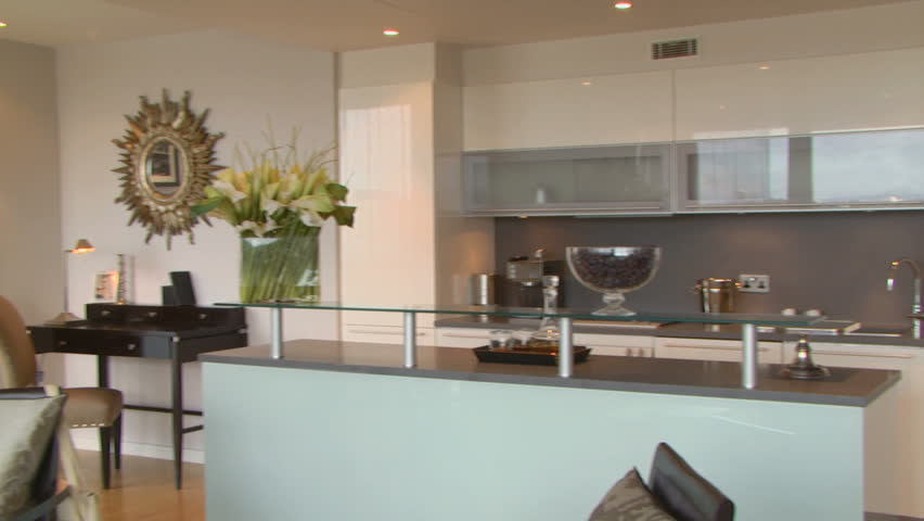 A modern city apartment kitchen