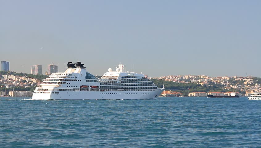 ISTANBUL - JUNE 2: Luxury cruise ship Seabourn Odyssey sails to Black Sea on