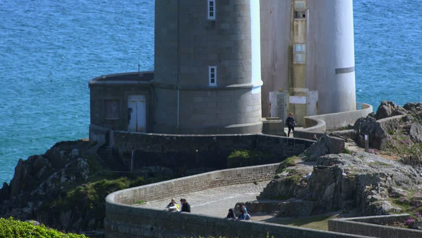 Lighthouse of the small minou, Sea of Iroise, Plouzané, Finistère, Brittany, France