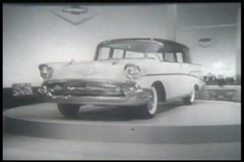 1950s: Advertisement for the new 1957 Chevrolet.