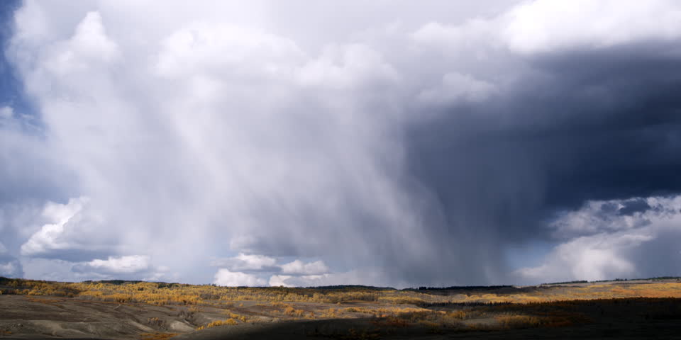 Timelapse storm clouds moving over the Green River Valley, Wyoming