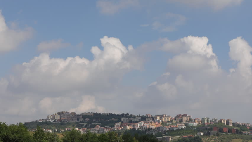 Timelapse of Chieti, a little town in the center of Italy, Abruzzo.