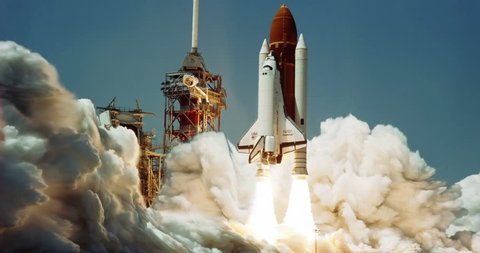 Space Shuttle Challenger Launch Animation, 4K some elements furnished by NASA images 