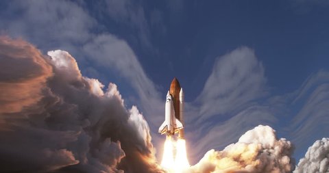 Space Shuttle Launch Animation, 4K some elements furnished by NASA images 