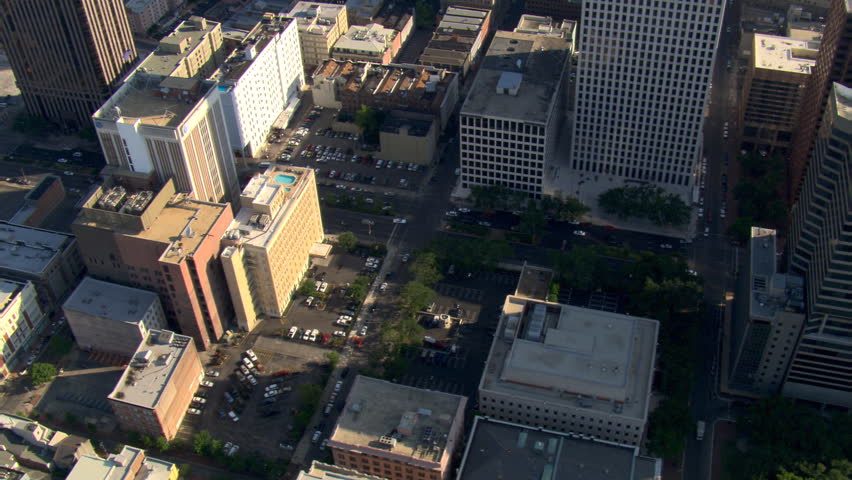 Circular flight over downtown New Orleans. Shot in 2007.